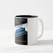 Caledonian Sleeper London Schottland Reiseplakat Zweifarbige Tasse (VorderseiteRechts)