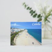 Calella Beach Postcard Postkarte (Stehend Vorderseite)