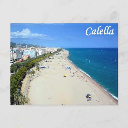 Calella Beach Postcard Postkarte (Vorderseite)