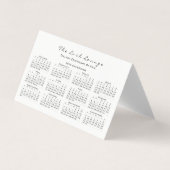 Calendar 2018 Beauty Studio Hair Styli Lashes Logo Visitenkarten (Vorderseite)