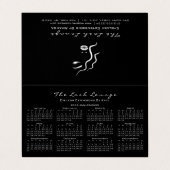 Calendar 2018 Beauty Studio Makeup Lashes Logo Visitenkarten (Außenseite Aufgefaltet)