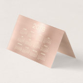 Calendar 2018 Schönheitssalon Lashes Rose Eyes Visitenkarten (Vorderseite)