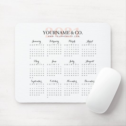 Calendar 2021 mousepad (Mit Mouse)