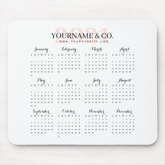 Calendar 2021 mousepad (Vorne)
