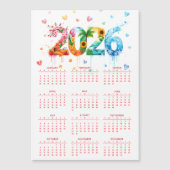 Calendar 2026 with four season magnetkarte (Vorderseite)
