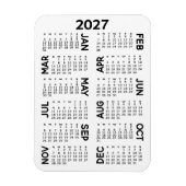 Calendar - Basiliche Minimal Schwarz und Weiß Magnet (Vertikal)