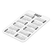 Calendar - Basiliche Minimal Schwarz und Weiß Magnet (Linke Seite)