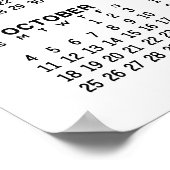 Calendar - Basiliche Minimal Schwarz und Weiß Poster (Ecke)