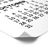 Calendar - Basiliche Minimal Schwarz und Weiß Poster (Ecke)