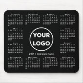 Calendar Business Logo on Black 2021 Mousepad (Vorne)