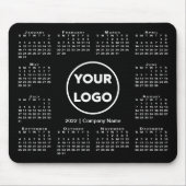Calendar Business Logo on Black 2022 Mousepad (Vorne)