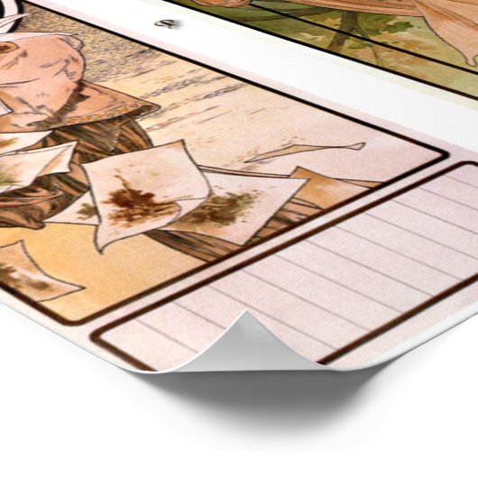 Calendar Champagne - Alphonse Mucha Poster (Ecke)