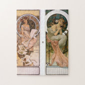 Calendar Champagne - Alphonse Mucha Puzzle (Vertikal)