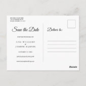 Calendar Cupid Gold Liebe Herz Save the Date Postkarte (Rückseite)