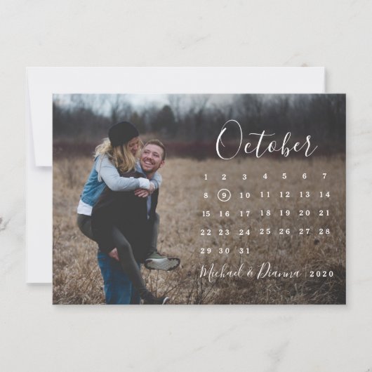 Calendar-Foto-Skript Save the Date Einladung (Vorderseite)