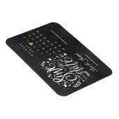 Calendar Gold Heart Chalkboard Save the Date Magnet (Rechte Seite)