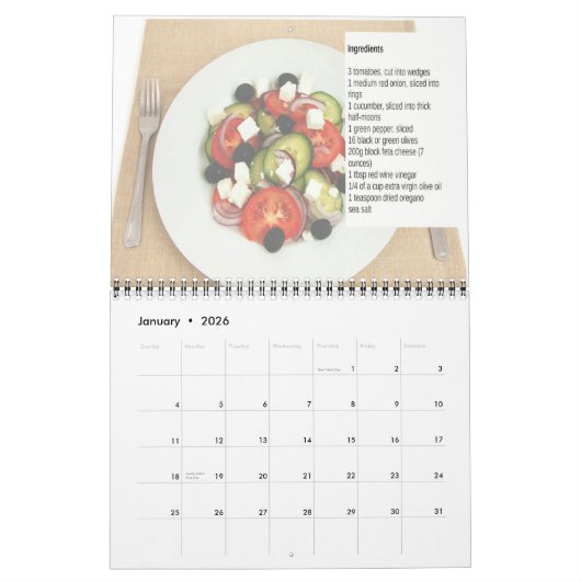 Calendar Griechische Rezepte Kalender (Jan 2026)