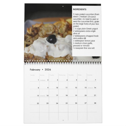 Calendar Griechische Rezepte Kalender (Feb 2026)