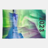 Calendar Handtuch - Aurora Borealis über Wasser (Horizontal)