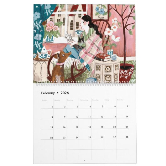 Calendar Illustration Caroline Bonne Müller Kalender (Feb 2026)