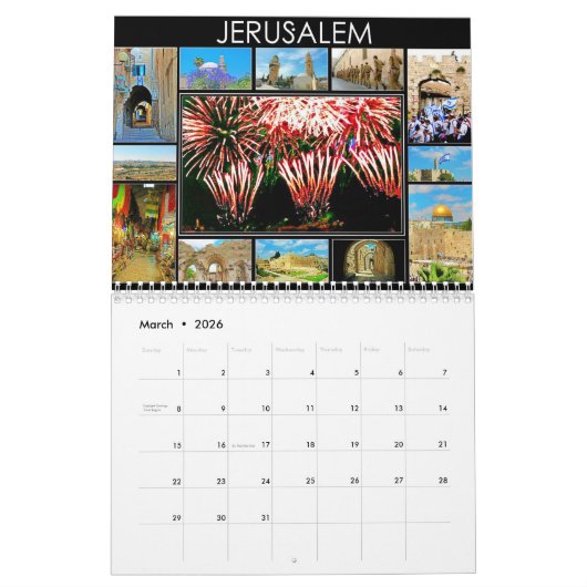 Calendar jerusalem kalender (Mär 2026)