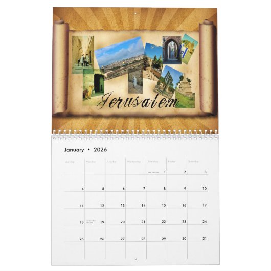 Calendar jerusalem kalender (Jan 2026)