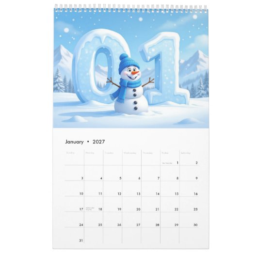 Calendar Kalender (Jan 2027)