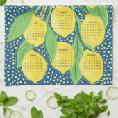 Calendar Lemon Reben 2024 Geschirrtuch (Gefaltet)
