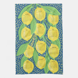 Calendar Lemon Reben 2024 Geschirrtuch