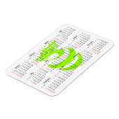 Calendar Light Green Dragon Premium Magnet (Linke Seite)
