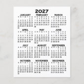 Calendar Mini Volljähriges Ansichtsblatt (Vorderseite)