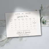 Calendar Modern Simple Calligraphy Elegante Hochze Save The Date
