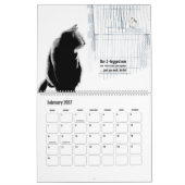 Calendar of pet drawings with cute haikus for each kalender (Feb 2027)