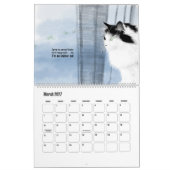 Calendar of pet drawings with cute haikus for each kalender (Mär 2027)