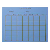 Calendar Pad Blue Notizblock (Vorderseite)