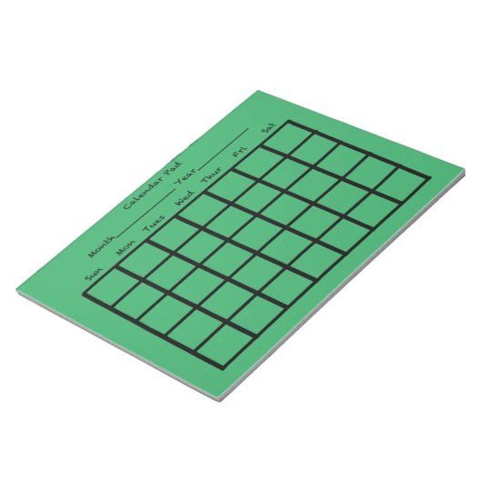 Calendar Pad Green Notizblock (angewinkelt)