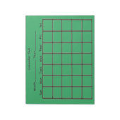 Calendar Pad Green Notizblock (Rotiert)