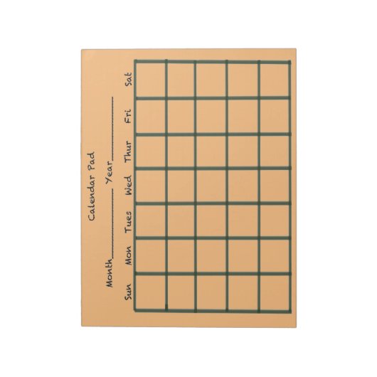 Calendar Pad Orange Notizblock (Rotiert)