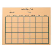 Calendar Pad Orange Notizblock (Vorderseite)