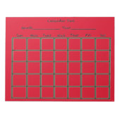 Calendar Pad Red Notizblock (Vorderseite)
