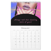 Calendar purple beautiful nail kalender (Feb 2027)