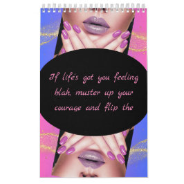 Calendar purple beautiful nail kalender