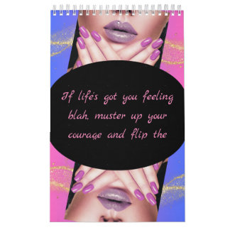 Calendar purple beautiful nail kalender