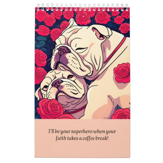 Calendar romantic bulldog kalender (Rückseite)