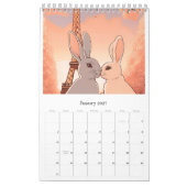 Calendar romantic rabbit kalender (Jan 2027)