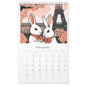 Calendar romantic rabbit kalender (Feb 2027)