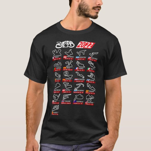 Calendar season 2022 MotoGp circuits sport Essenti T-Shirt (Vorderseite)
