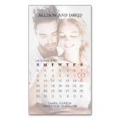 Calendar Simple Trendy Foto Six Row Magnet (Vorderseite Vertikal)
