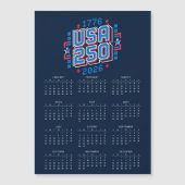 Calendar USA 250 – 1776 to 2026 Pixel Art Magnetkarte (Vorderseite)
