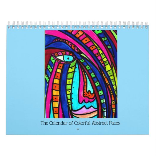 Calendar with Colorful Abstract Faces Kalender (Titelbild)